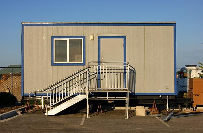 office trailers arranged at a job site